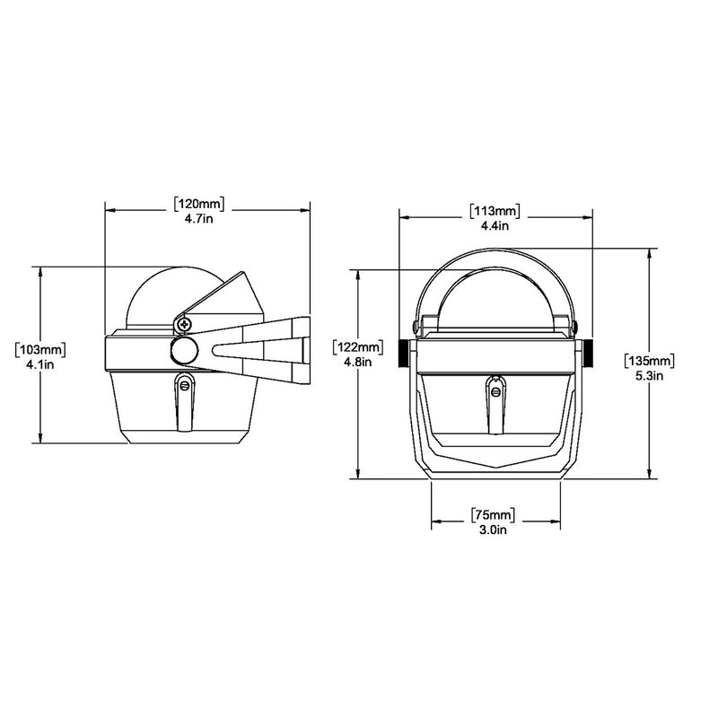 Ritchie RA-91 RitchieAngler Compass - Bracket Mount - Gray