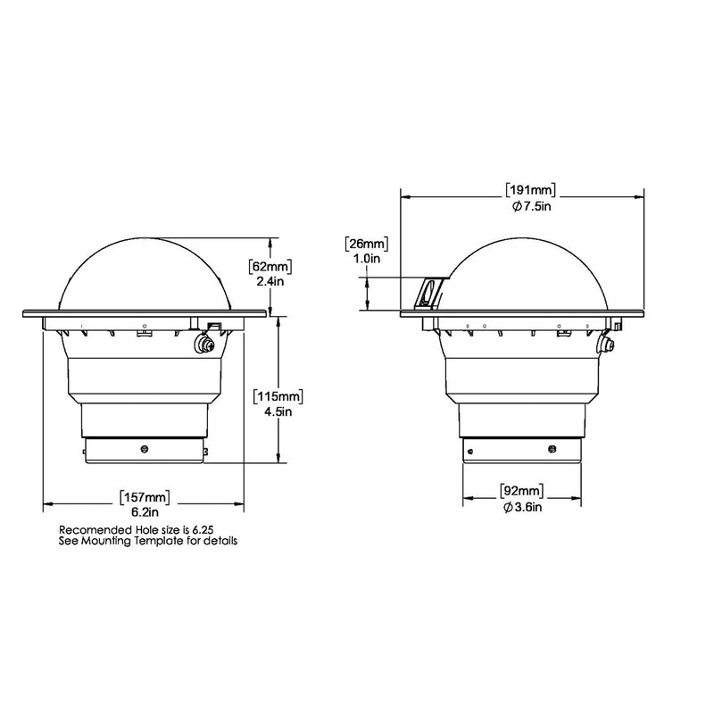 Ritchie SS-5000W SuperSport Compass - Flush Mount - White