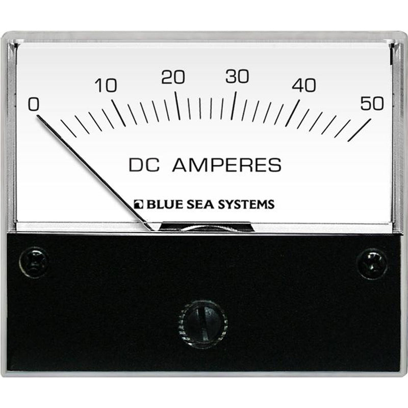 Blue Sea 8022 DC Analog Ammeter - 2-3-4 Face, 0-50 AMP DC