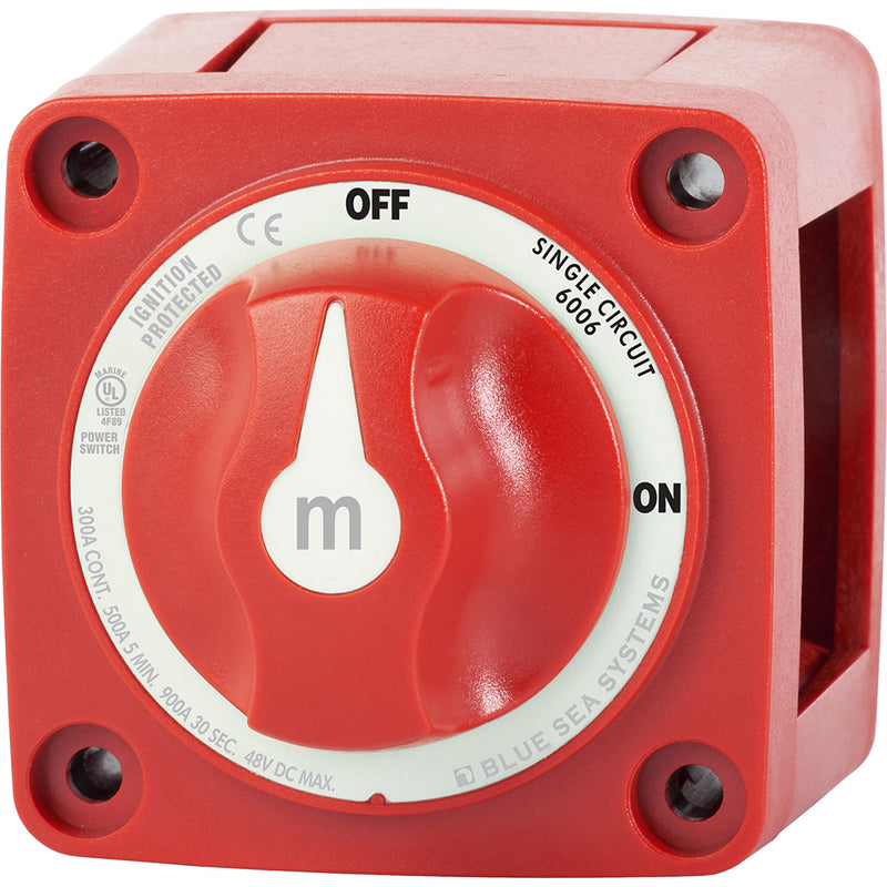 Blue Sea 6006 m-Series (Mini) Battery Switch Single Circuit ON-OFF Red