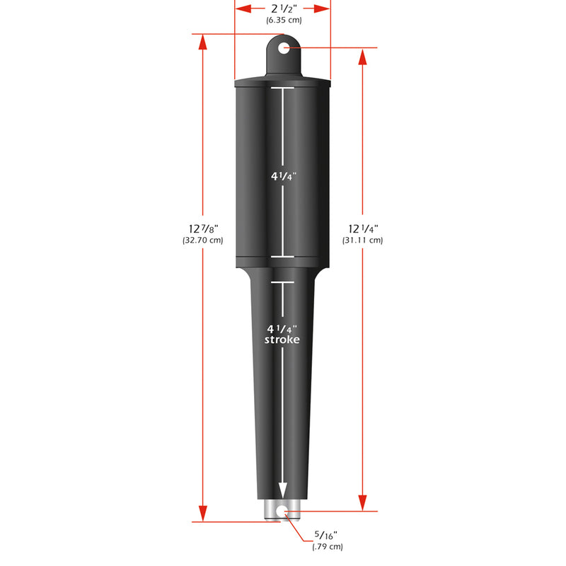 Lenco 102XD Extreme Duty Actuator - 24V - 4-1-4" Stroke - 5-16" Hardware