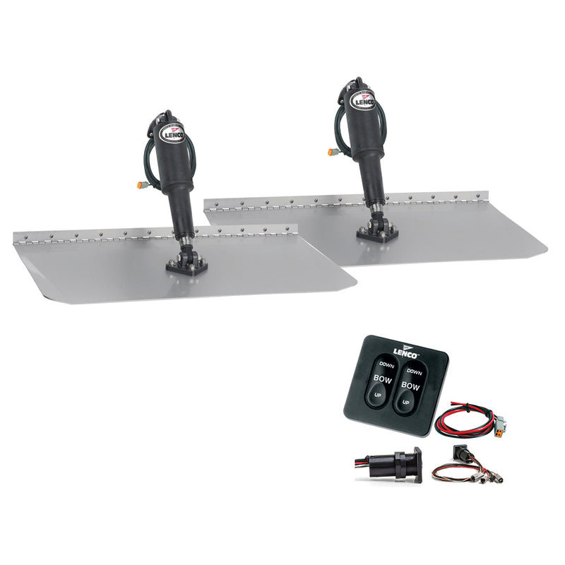 Lenco 12" x 18" Standard Trim Tab Kit w-Standard Tactile Switch Kit 12V