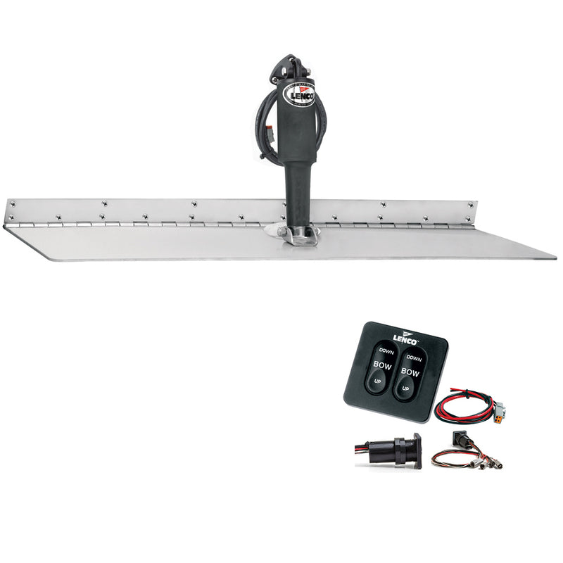 Lenco 12" x 30" Super Strong Trim Tab Kit w-Standard Tactile Switch Kit 12V