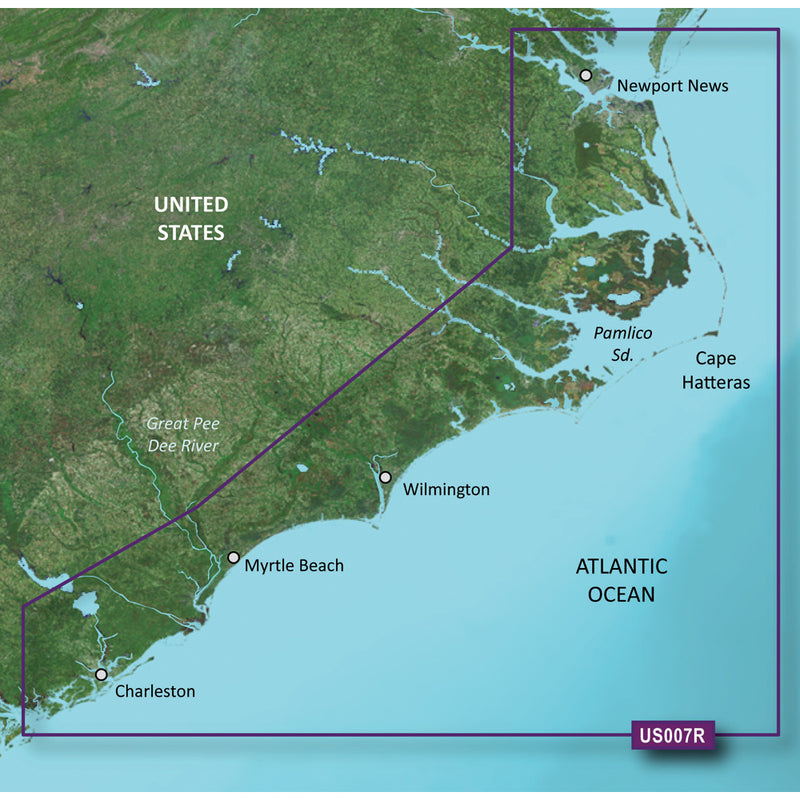 Garmin BlueChart® g3 Vision® HD - VUS007R - Norfolk - Charleston - microSD™-SD™