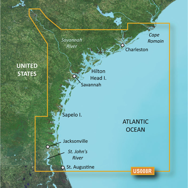 Garmin BlueChart® g3 Vision® HD - VUS008R - Charleston to Jacksonville - microSD™-SD™