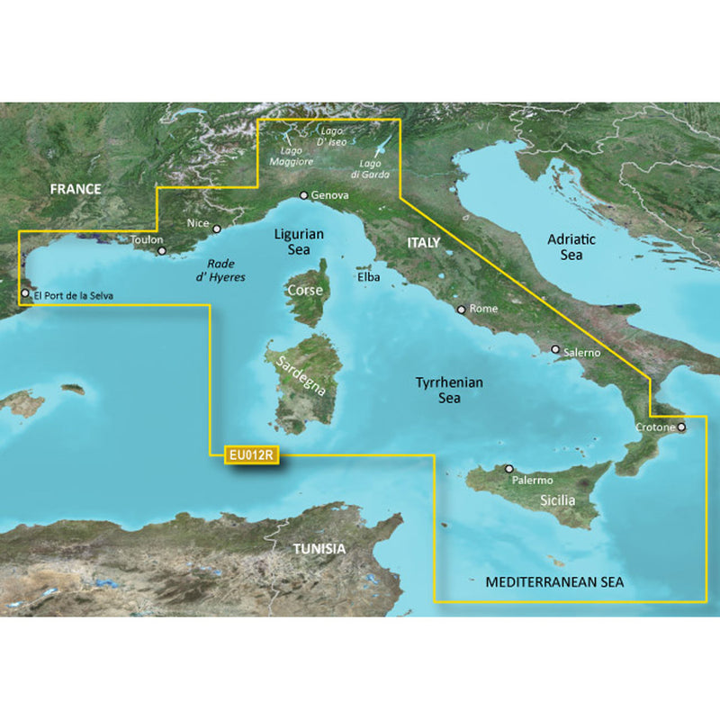 Garmin BlueChart® g3 Vision® HD - VEU012R - Italy, West Coast - microSD™-SD™