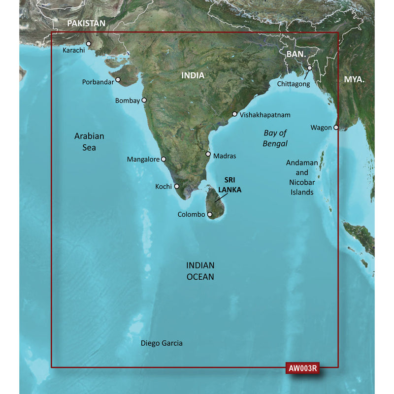 Garmin BlueChart® g3 Vision® HD - VAW003R - Indian Subcontinent - microSD™-SD™