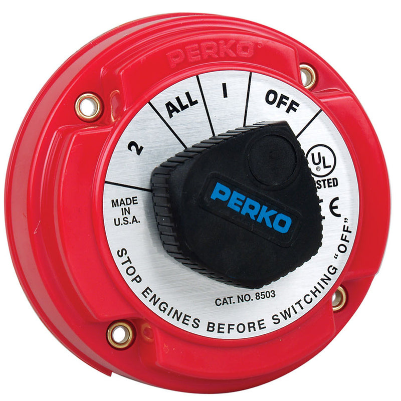 Perko 8503DP Medium Duty Battery Selector Switch w-Alternator Field Disconnect w-o Key Lock