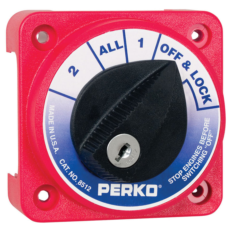 Perko Compact Medium Duty Battery Selector Switch w-Key Lock