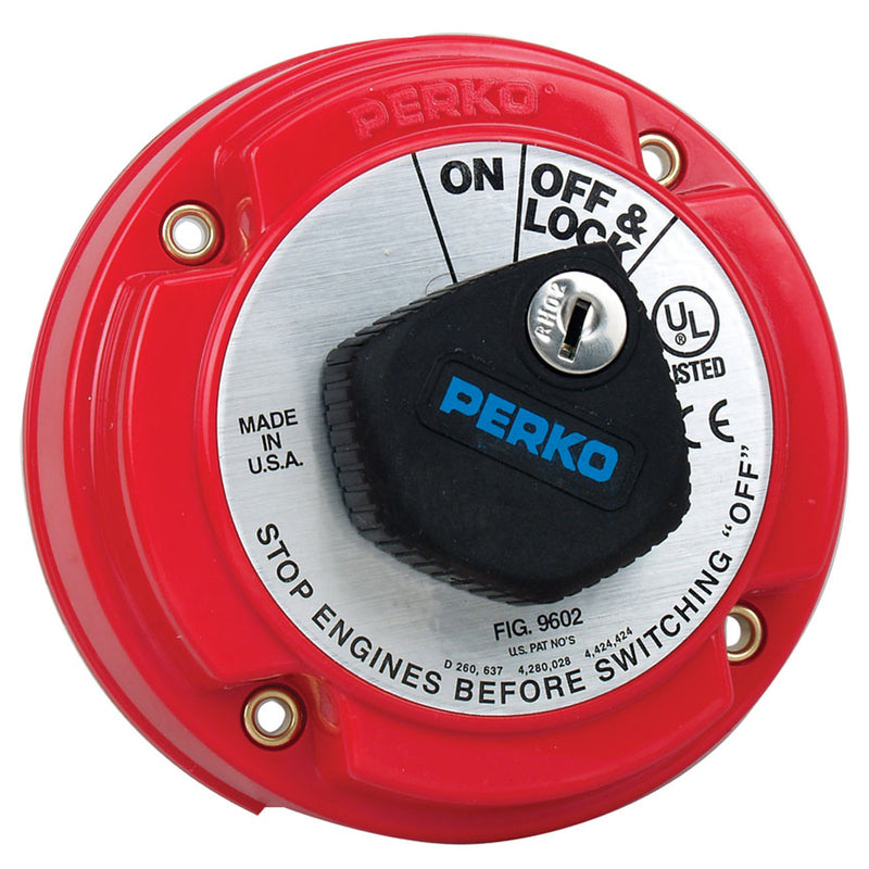 Perko Medium Duty Main Battery Disconnect Switch w-Key Lock