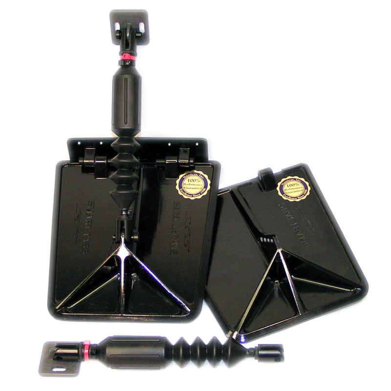 Nauticus SX9510-40 Smart Tab SX Composite Trim Tabs 9.5” x 10” - f-12-16’ Boat w-40 - 80HP - Black