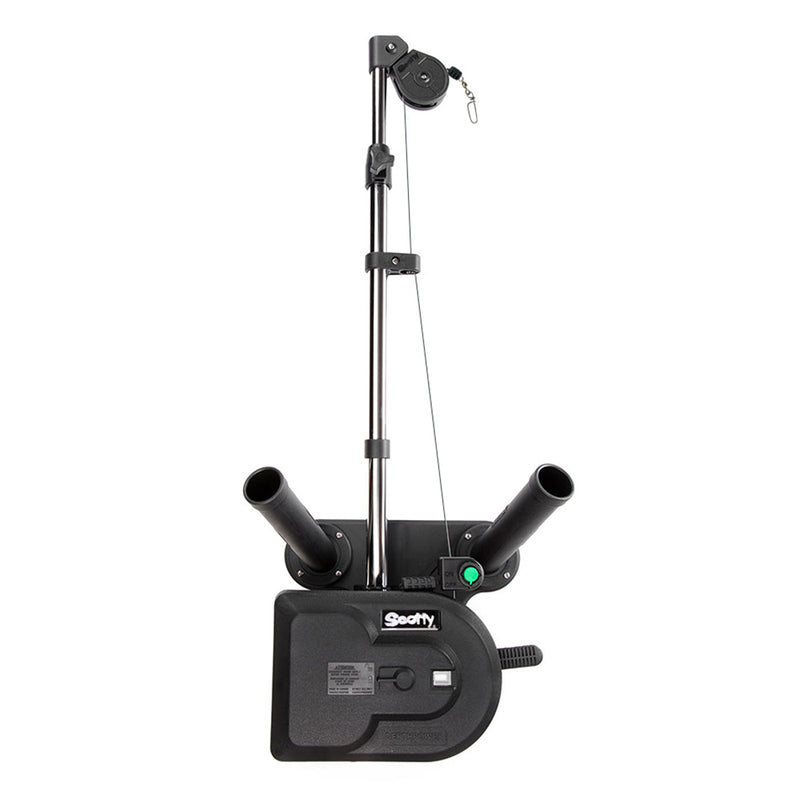 Scotty 1116 Propack 60" Telescoping Electric Downrigger w- Dual Rod Holders and Swivel Base