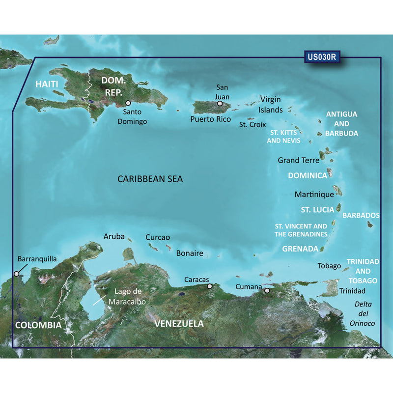 Garmin BlueChart® g3 HD - HXUS030R - Southeast Caribbean - microSD™-SD™