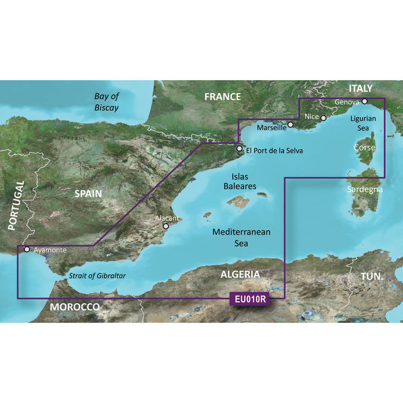 Garmin BlueChart® g3 HD - HXEU010R - Spain Mediterranean Coast - microSD™-SD™