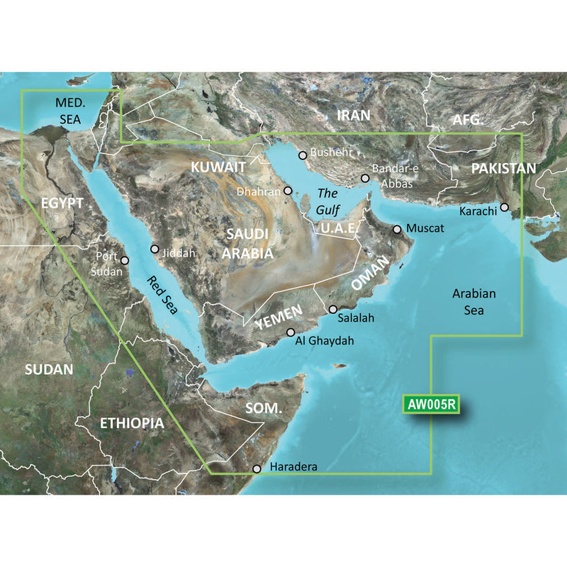 Garmin BlueChart® g3 HD - HAW005R - The Gulf & Red Sea - microSD™-SD™