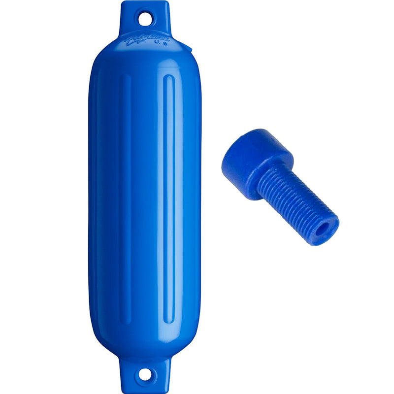 Polyform G-3 Twin Eye Fender 5.5" x 19" - Blue w-Adapter