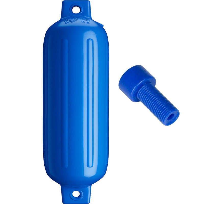 Polyform G-4 Twin Eye Fender 6.5" x 22" - Blue w-Adapter