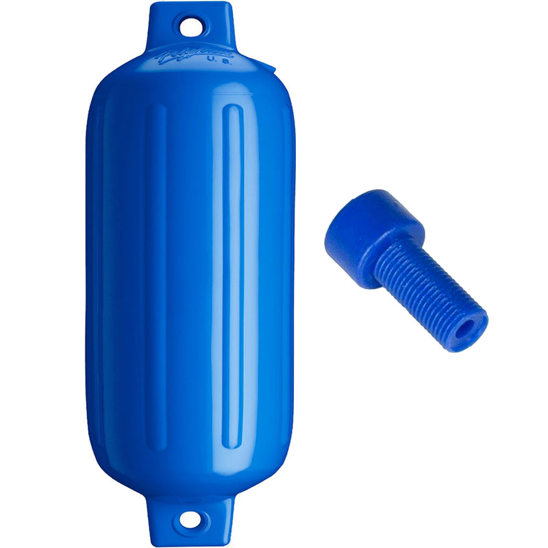 Polyform G-5 Twin Eye Fender 8.8" x 26.8" - Blue w-Adapter