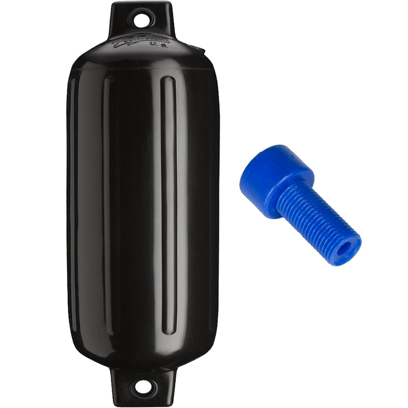 Polyform G-6 Twin Eye Fender 11" x 30" - Black w-Adapter