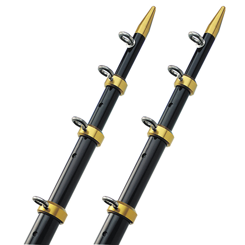 TACO 15' Telescopic Outrigger Poles HD 1-½" - Black-Gold