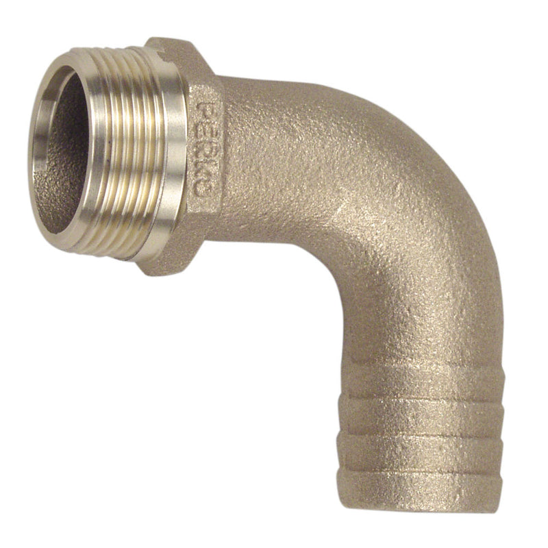 Perko 1-1-4" Pipe to Hose Adapter 90 Degree Bronze MADE IN THE USA