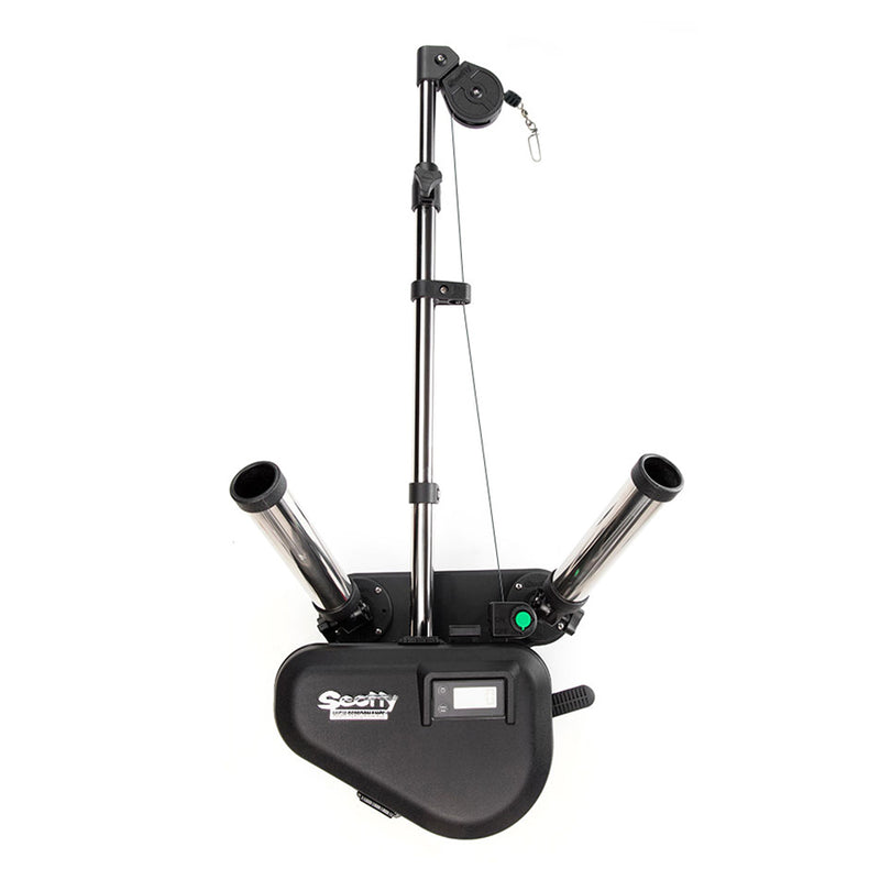 Scotty 2116 HP Depthpower Electric Downrigger 60" SS Telescoping Boom w-Swivel Base - Dual Rod Holder