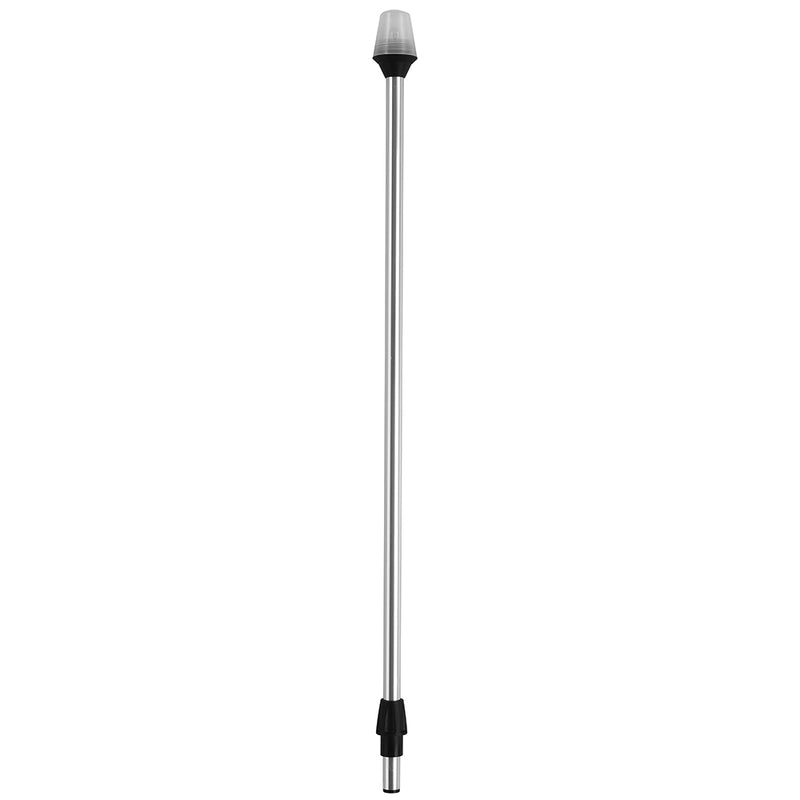 Attwood Frosted Globe All-Around Pole Light w-2-Pin Locking Collar Pole - 12V - 30"