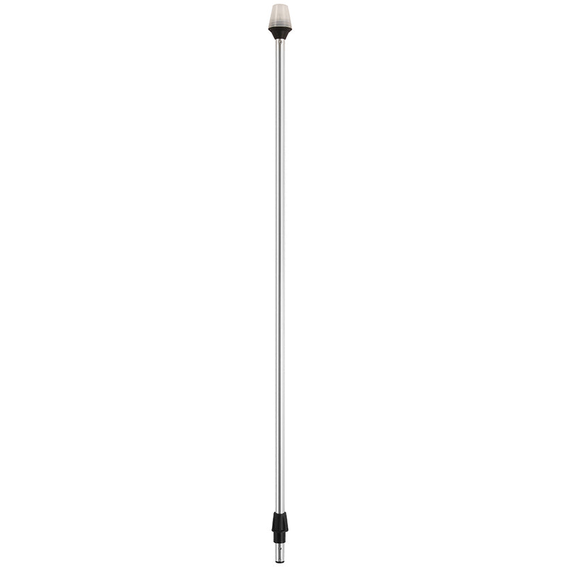 Attwood Frosted Globe All-Around Pole Light w-2-Pin Locking Collar Pole - 12V - 42"