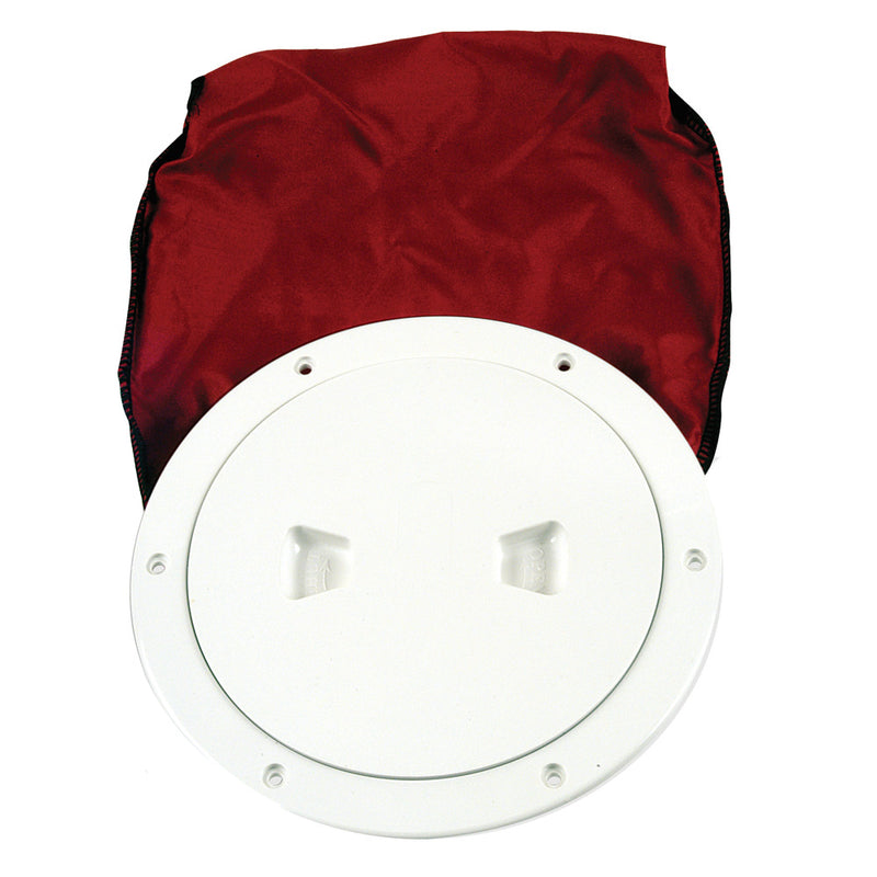 Beckson 6" Stow-Away Deck Plate - White w-12" Bag