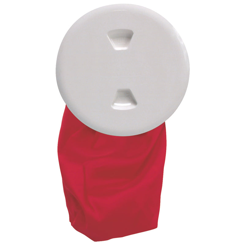 Beckson 5" Stow-Away Deck Plate - White w-12" Bag