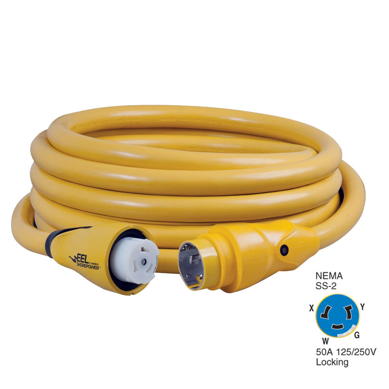 Marinco CS504-25 EEL 50A 125V-250V Shore Power Cordset - 25' - Yellow