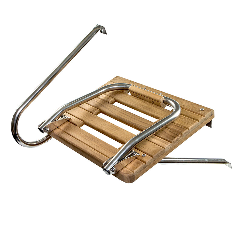 Whitecap Teak Swim Platform w-Ladder f-Outboard Motors