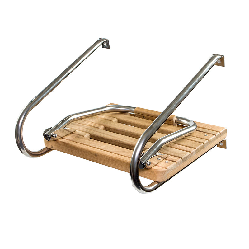 Whitecap Teak Swim Platform w-Ladder f-Inboard-Outboard Motors