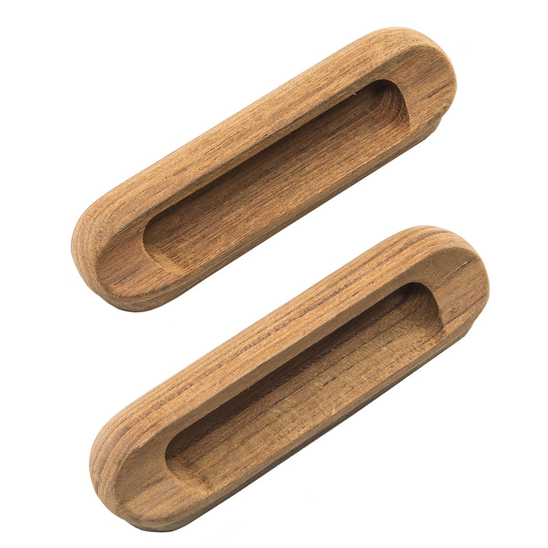 Whitecap Teak Oblong Drawer Pull - 4-1-16"L - 2 Pack