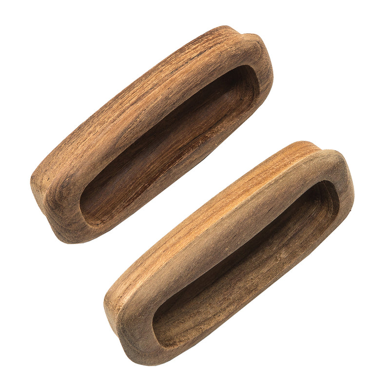 Whitecap Teak Rectangular Drawer Pull - 3-1-4"L - 2 Pack