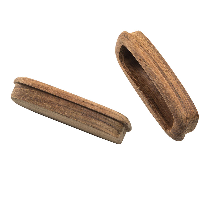 Whitecap Teak Rectangular Drawer Pull - 3-1-4"L - 2 Pack