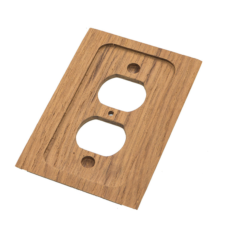 Whitecap Teak Outlet Cover-Receptacle Plate