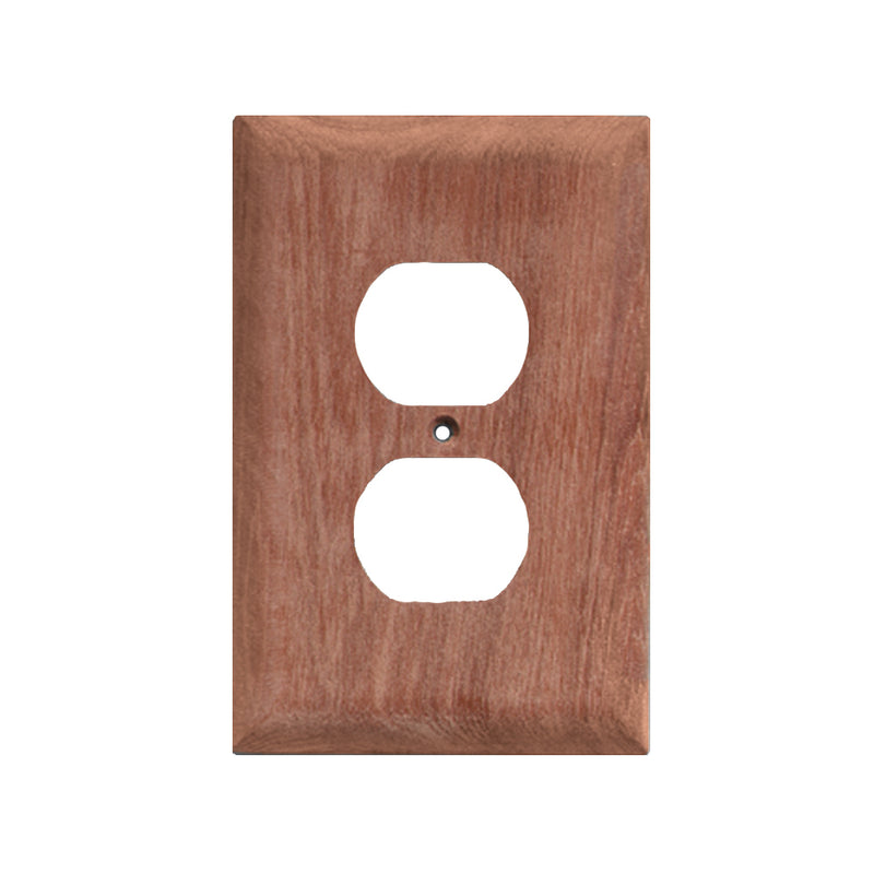 Whitecap Teak Outlet Cover-Receptacle Plate