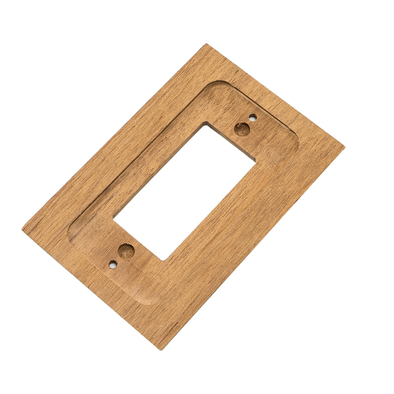 Whitecap Teak Ground Fault Outlet Cover-Receptacle Plate