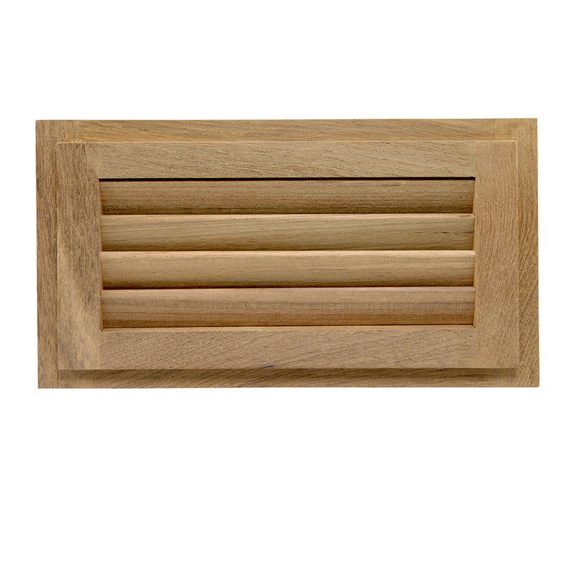 Whitecap Teak Louvered Insert - 6-3-8" x 11-3-16" x 3-4"