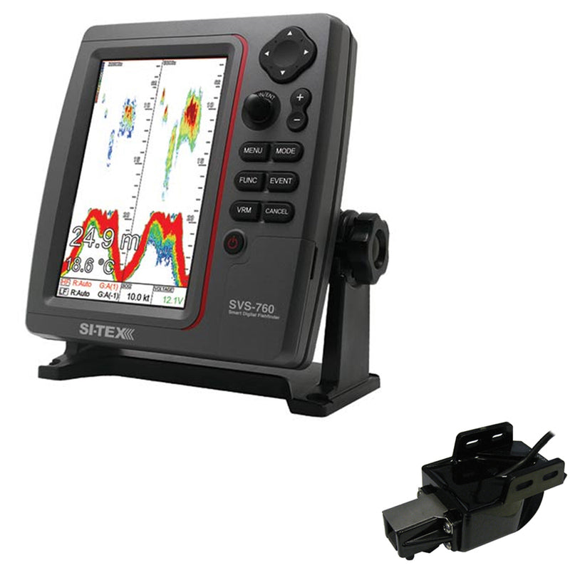 SI-TEX SVS-760 Dual Frequency Sounder 600W Kit w-Transom Mount Triducer