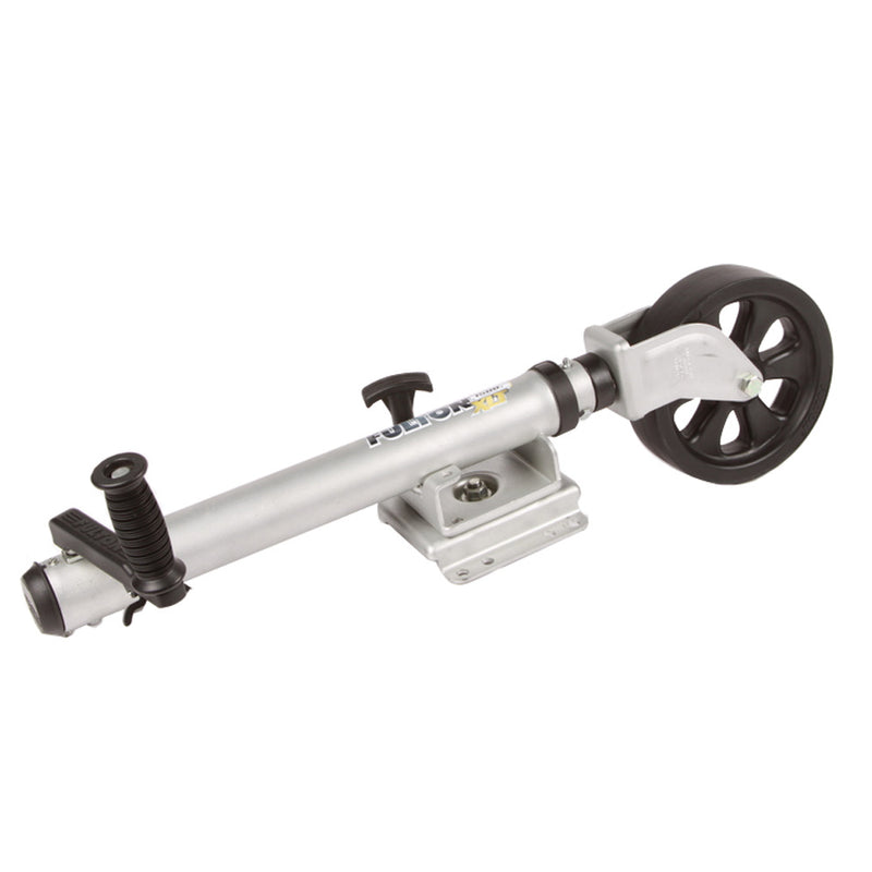 Fulton XLT 1500 lbs. Swing Away Bolt-On Jack w-12" Travel & 8" Poly Wheel - Sharkskin Finish