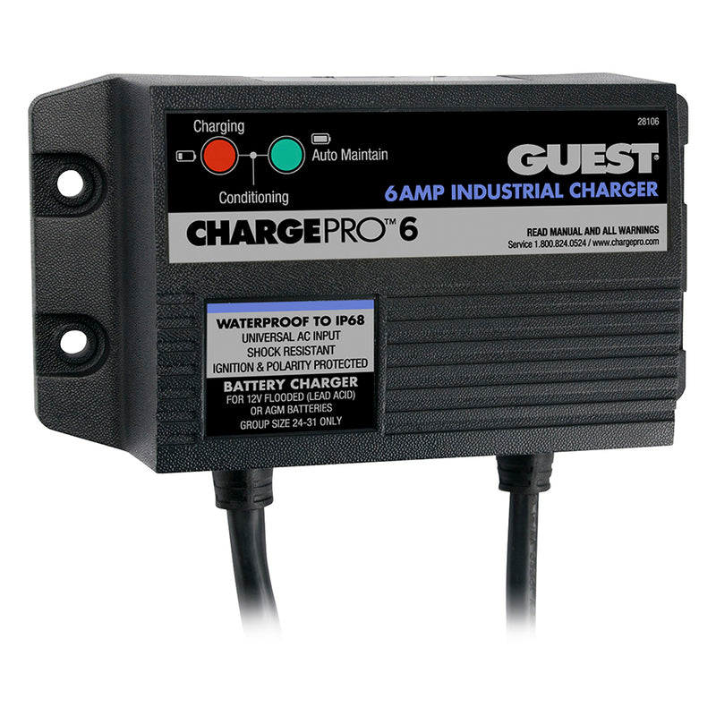 Guest 6A-12V 1 Bank 120V Input On-Board Battery Charger