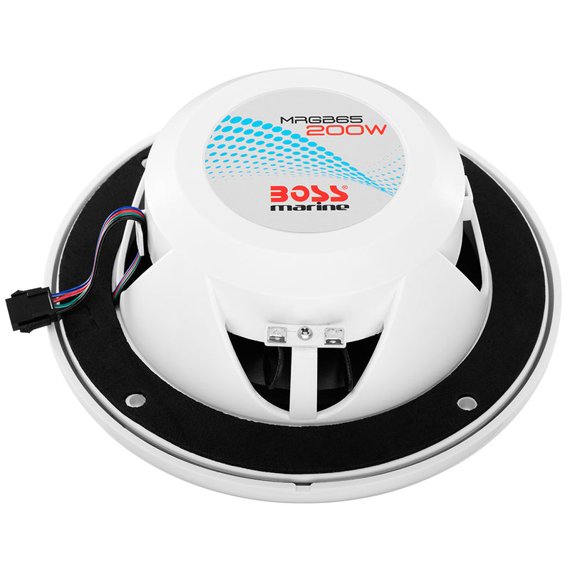 Boss Audio 6.5" MRGB65 Speakers w-RGB Lighting - White - 200W