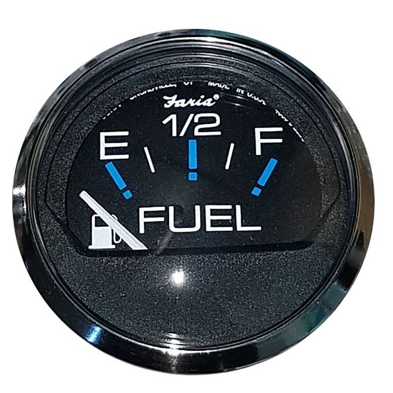 Faria Chesapeake Black 2" Fuel Level Gauge (E-1-2-F)