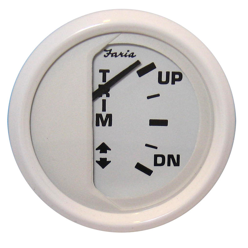 Faria Dress White 2" Trim Gauge (J-E-Suzuki Outboard)