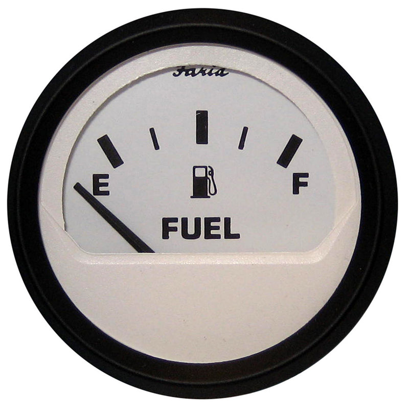 Faria Euro White 2" Fuel Level Gauge (E-1-2-F)