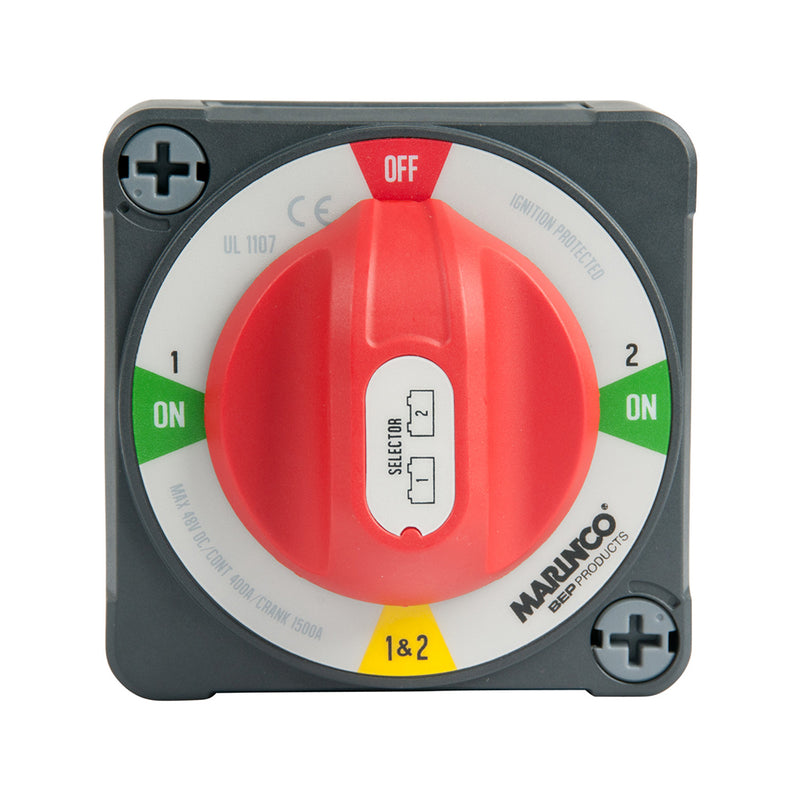 BEP Pro Installer 400A EZ-Mount Battery Selector Switch (1-2-Both-Off)