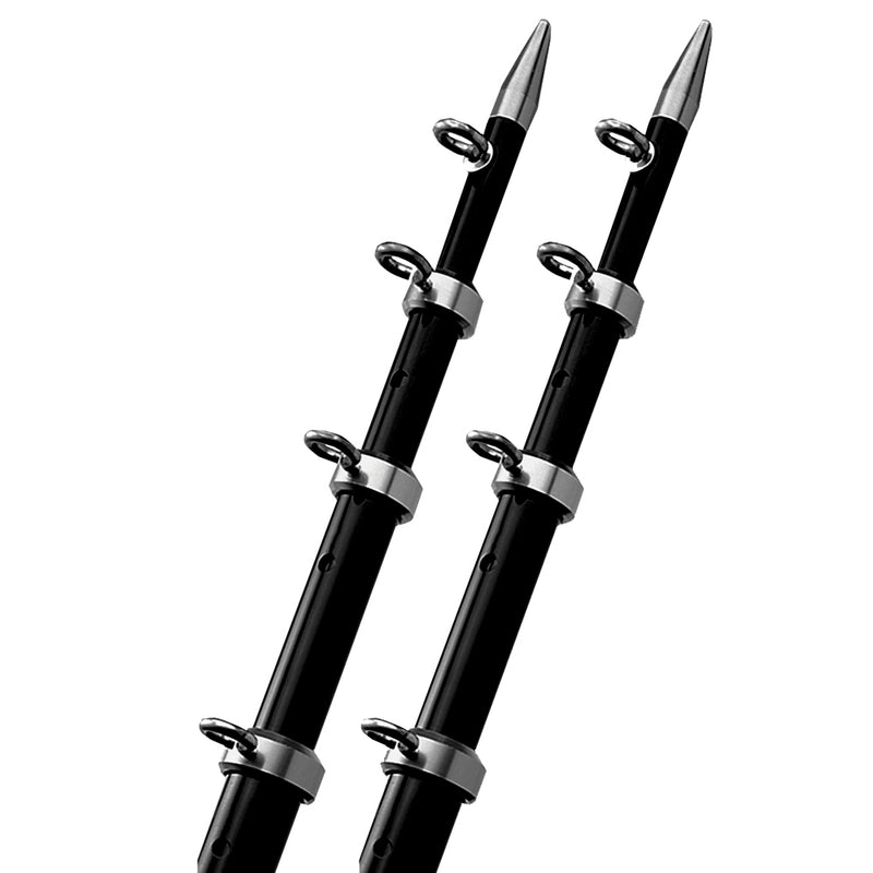 TACO 15' Black-Silver Outrigger Poles - 1-1-8" Diameter