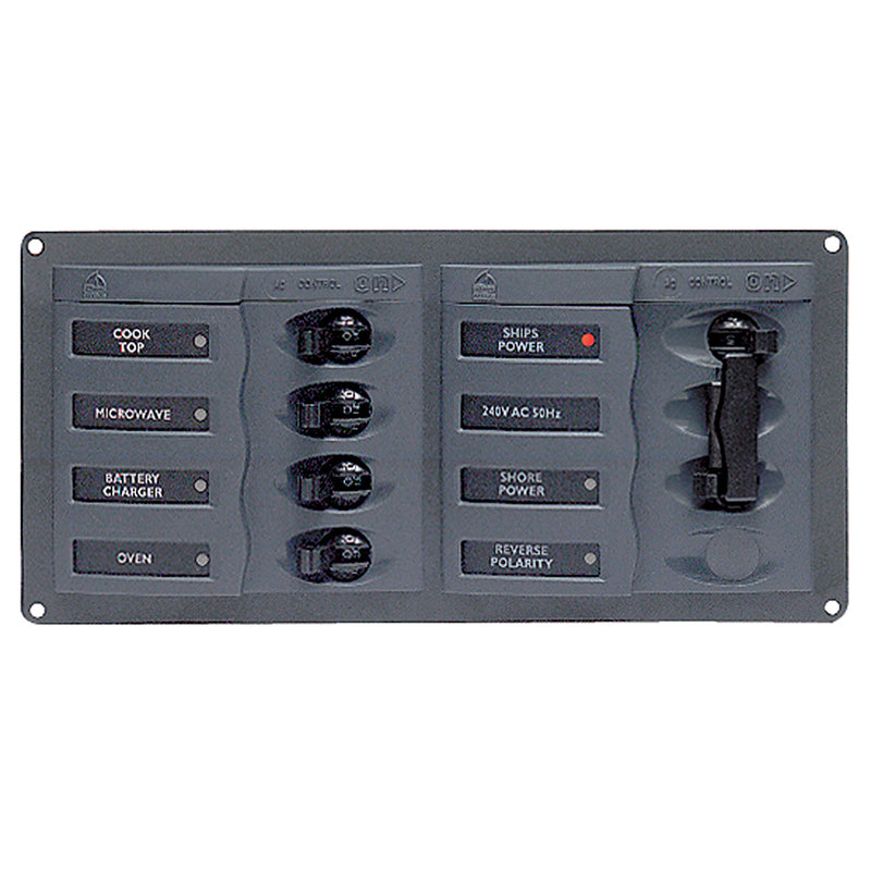 BEP AC Circuit Breaker Panel w-o Meters, 4 Way Panel 2 Mains - 110V